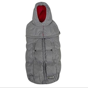 7 a.m. Enfant Pookie Poncho - heather grey w/red